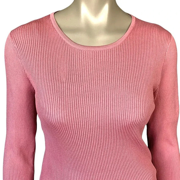Baby Phat Love Star Long Sleeve Crewneck Rib Knit Sweater Pullover Size 1X Pink - Picture 3 of 16